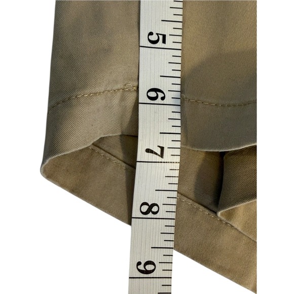 Club Monaco Baxter Fit Khaki Chino Shorts Mens Size 32 Flat Front Cotton Stretch - Picture 9 of 9
